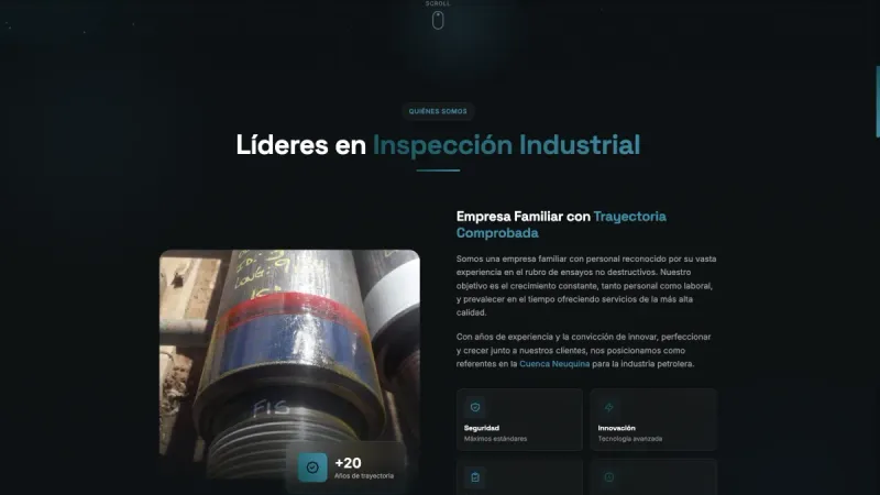 Sección Nosotros - Empresa familiar con +20 años