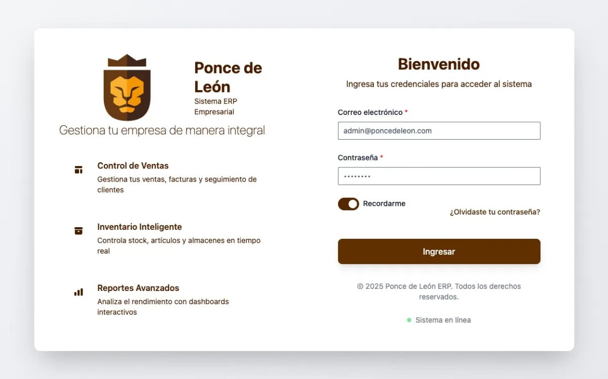 Sistema de gestión comercial para amoblamientos