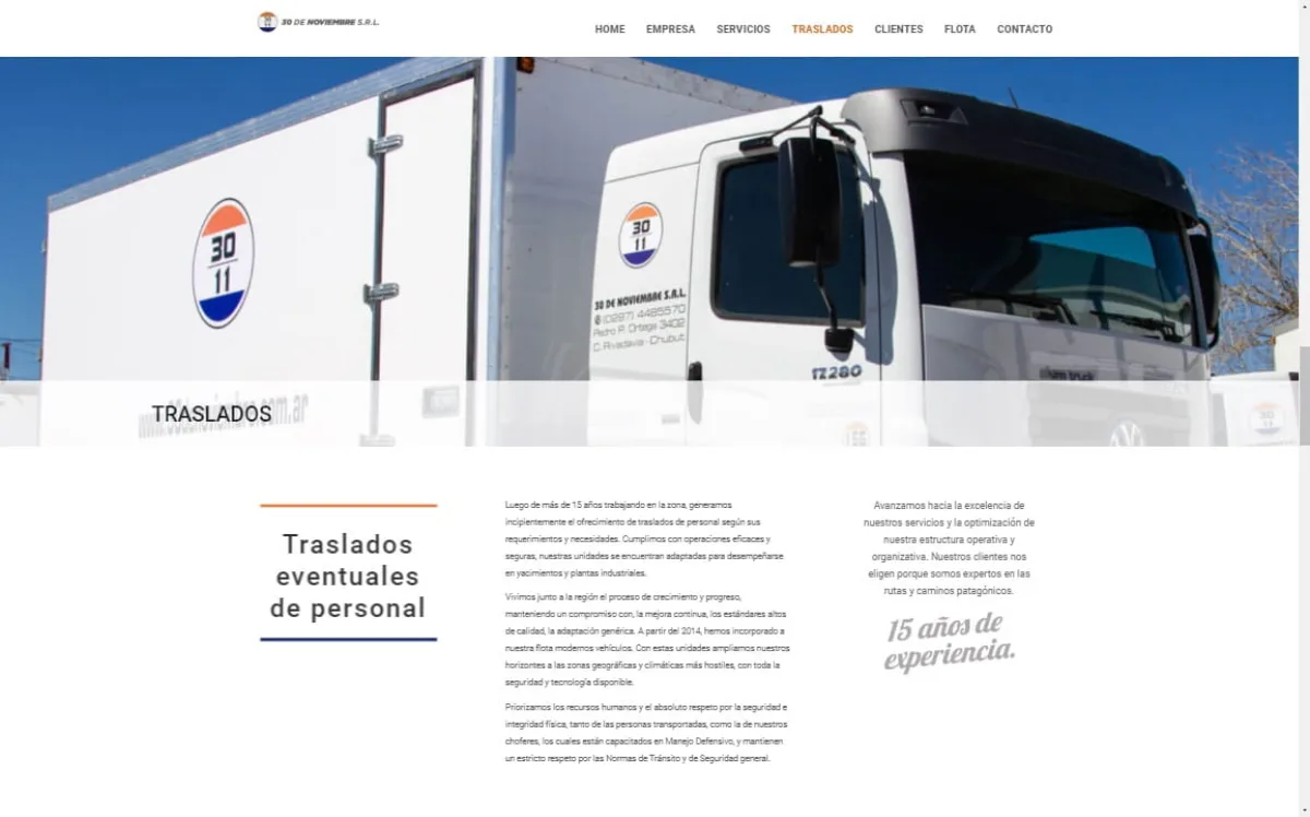 SEO y Marketing Digital para empresa de transporte